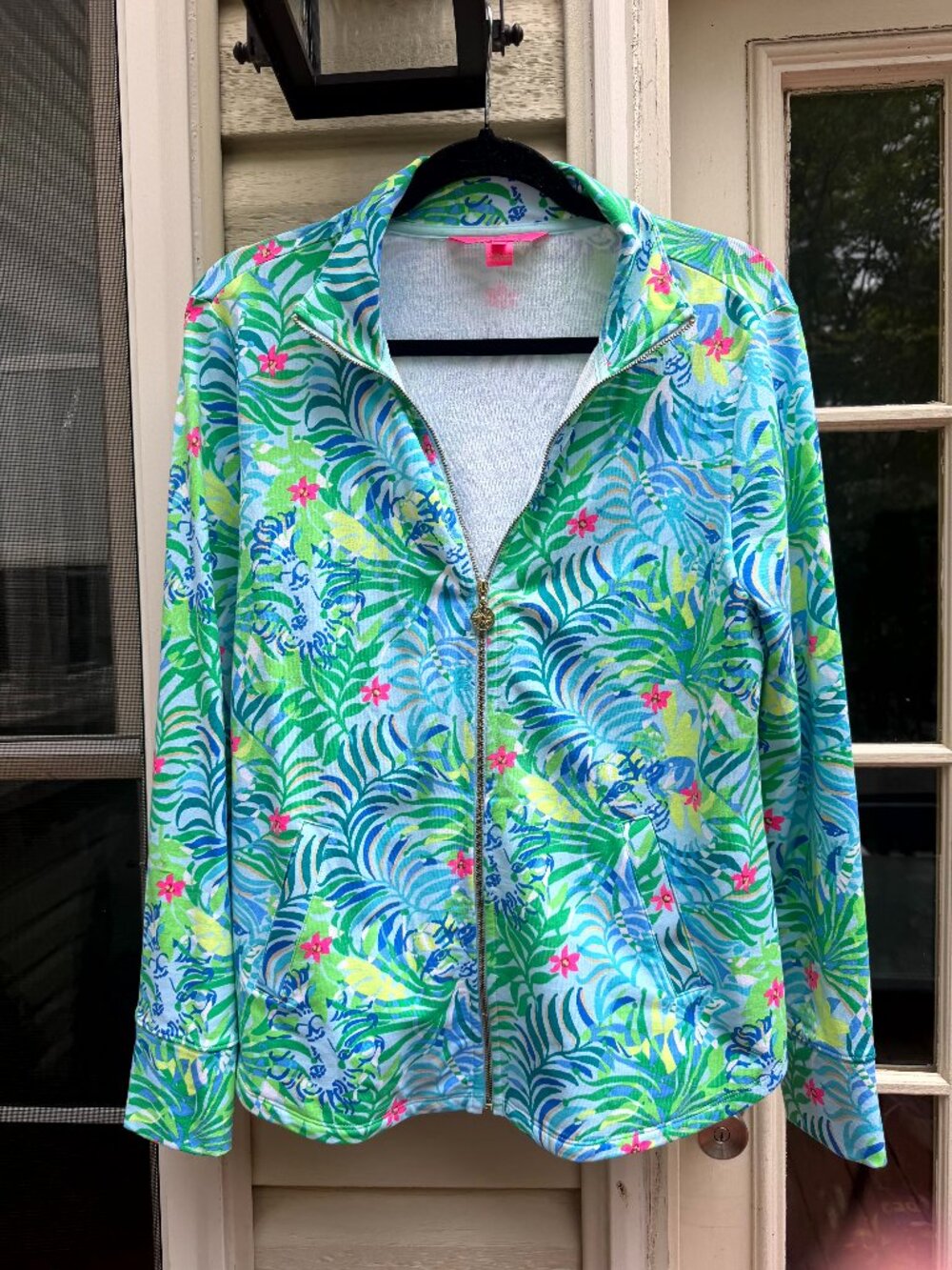 NWOT Lilly Pulitzer Leona Zip Jacket Via Parigi $108, Size S